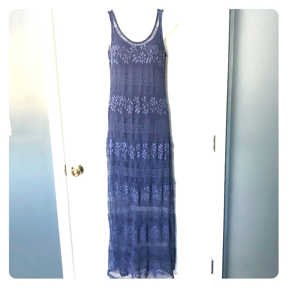 Aqua maxi dress